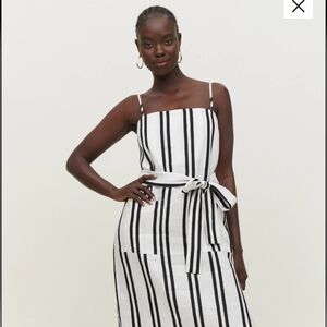 NWT Reformation Daphne Linen Dress Pj Stripe - Size S